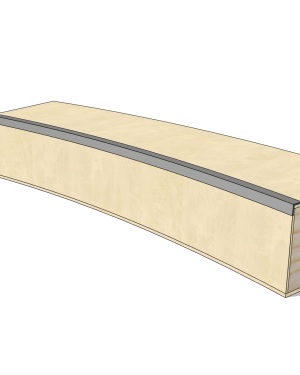 CURVED LEDGE 200cm (MADERA)