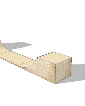 EXTENSIÓN MINIRAMP 100cm Alto 1 MÓDULO (MADERA)
