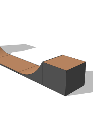 EXTENSIÓN MINIRAMP 100cm Alto 1 MÓDULO (WATERPROOF)