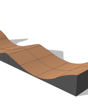 SURFSKATE DOBLE WAVERAMP 2 MÓDULOS (WATERPROOF)