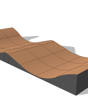 SURFSKATE DOBLE WAVERAMP 3 MÓDULOS (WATERPROOF)