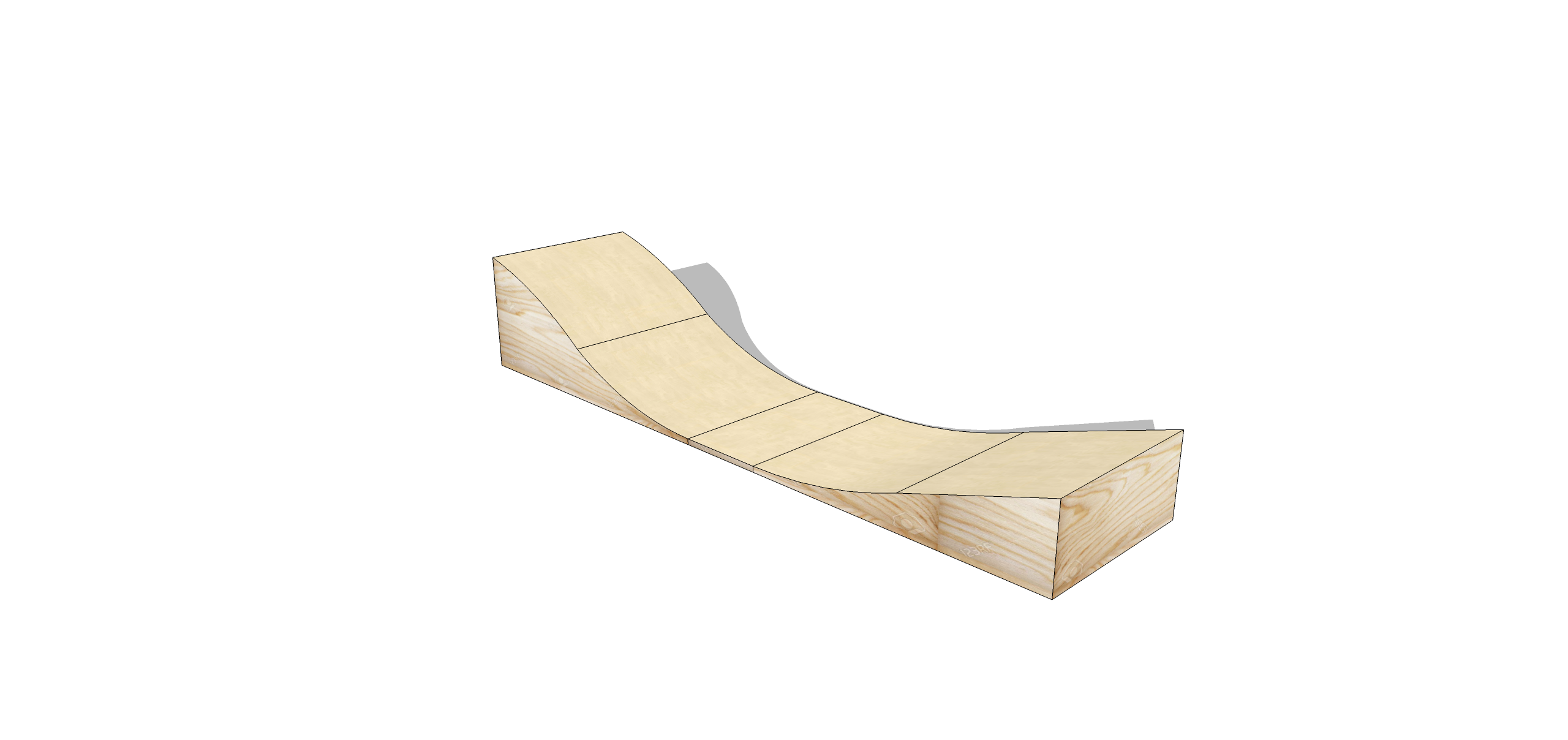 EXTENSIÓN SURFSKATE WAVERAMP 1 MÓDULO (MADERA)