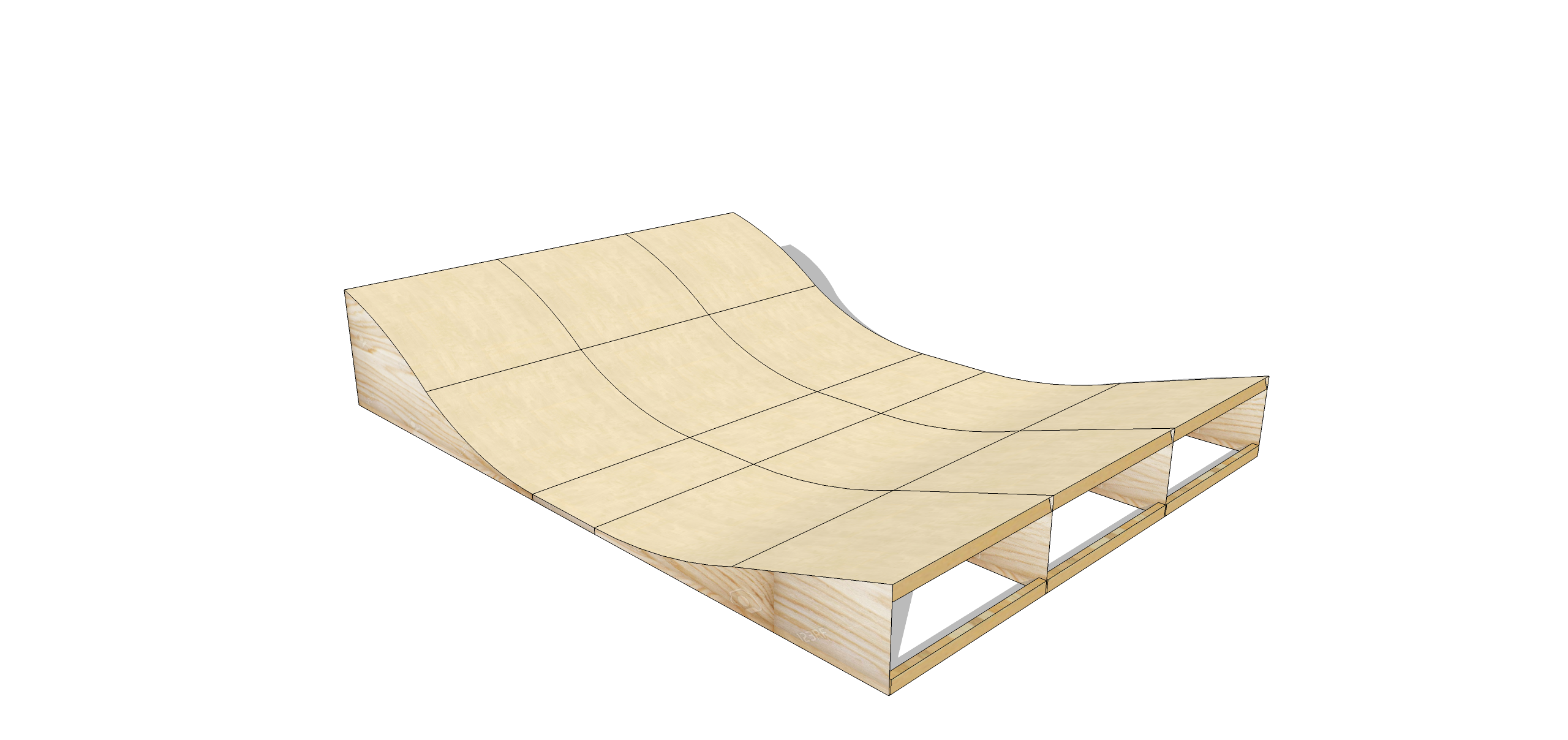 Flow Wave Ramp SURFSKATE WAVERAMP 3 MÓDULOS (MADERA) – SB RAMPS